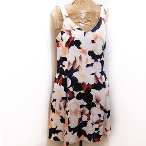.1. state floral pink blue white dress tank XS